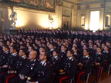 Allievi della Scuola Marescialli nel salone dei Cinquecento a Palazzo Vecchio