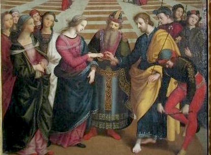 La pala d'altare Sposalizio della Vergine di Tommaso Lancisi