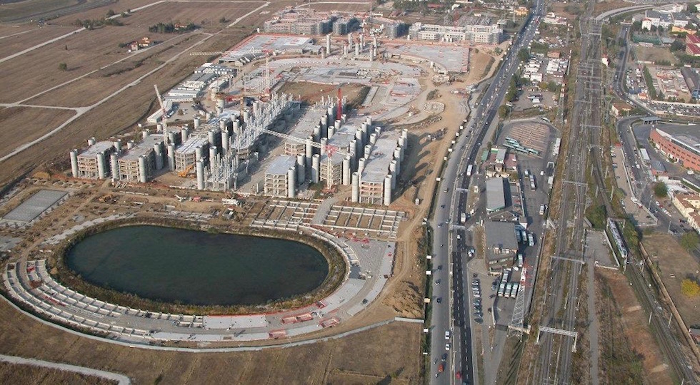 Una delle fasi di costruzione della Scuola Marescialli Carabinieri a Castello (Fi)