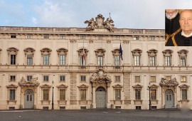 Il Palazzo della Consulta a Roma. In alto il neo presidente Paolo Grossi