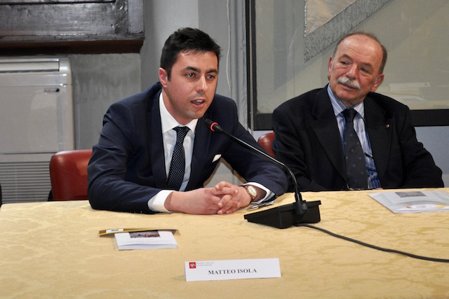 Matteo Isola e a destra il past governor Arrigo Rispoli