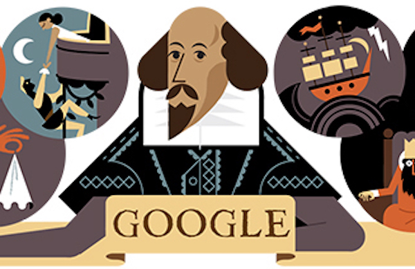 Il doodle in ricordo di William Shakespeare