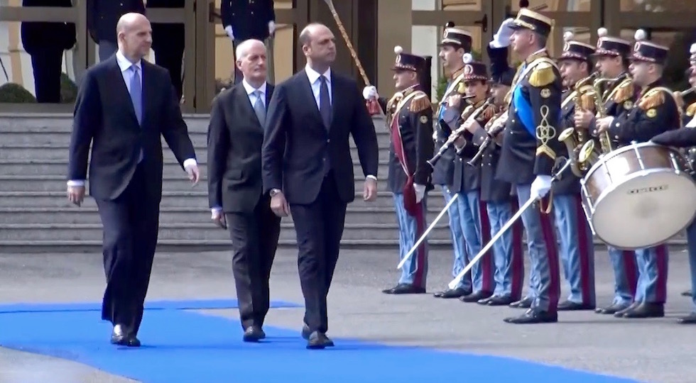 Da sin. Alessandro Pansa, Franco Gabrielli, Angelino Alfano