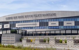 La facciata della nuova Scuola Marescialli a Castello