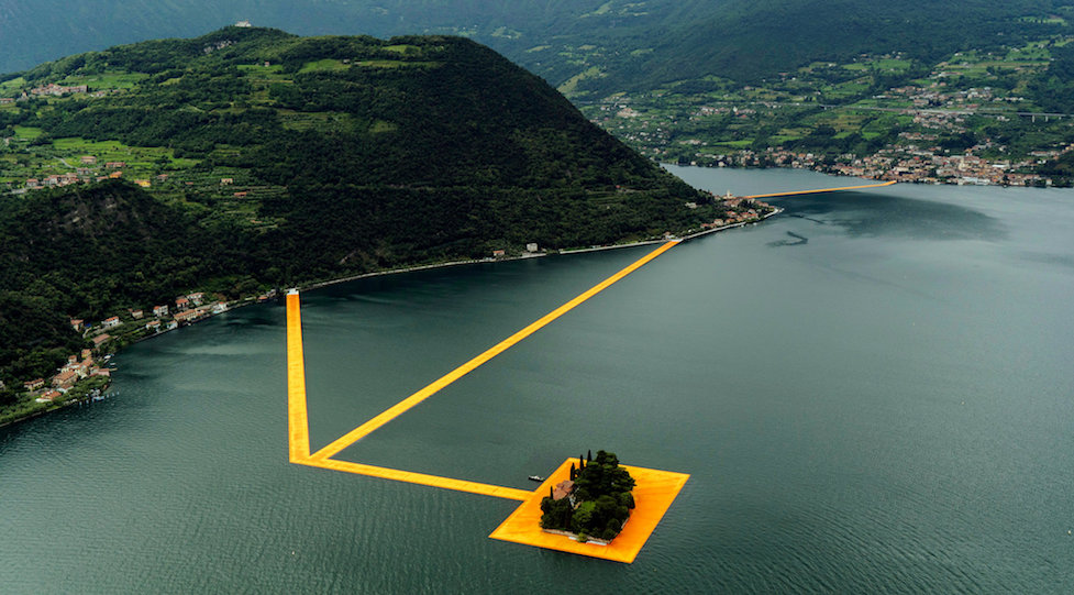 I pontili arancioni di Christo sul Lago d'Iseo saranno aperti dal 18 giugno al 3 luglio 2016