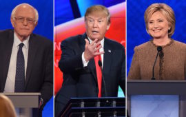 Bernie Sanders, Donald Trump, Hillary Clinton