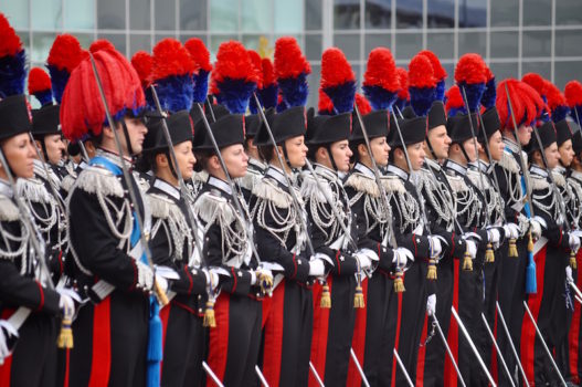 Allievi marescialli Carabinieri durante una cerimonia