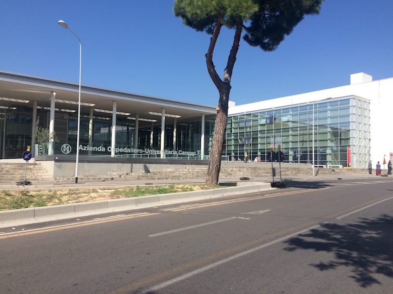 L'ingresso dell'Azienda Universitario Ospedaiiera di Careggi
