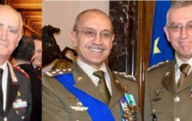 I generali Tullio Del Sette, Danilo Errico e Claudio Graziano