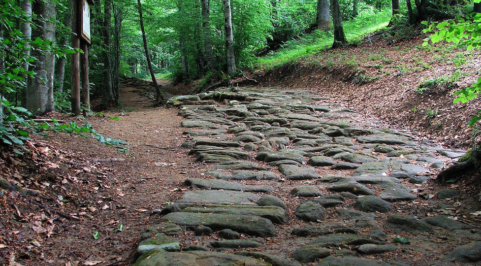 Un tracciato della strada romana Flaminia Militare tra Bologna e Fiesole