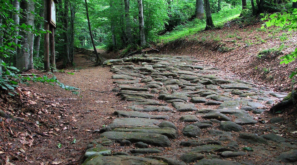 Un tracciato della strada romana Flaminia Militare tra Bologna e Fiesole