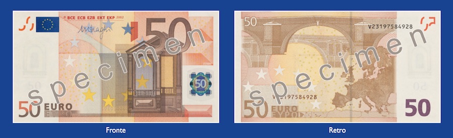 Banconota 50 euro old