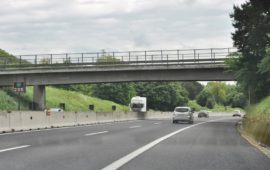 Il cavalcavia 235 sull'A1 tra Incisa Reggello e Valdarno