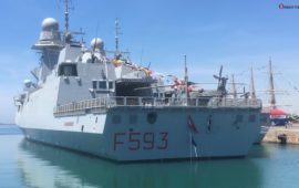 Nave Carabiniere al suo rientro a Civitavecchia da Asia e Australia