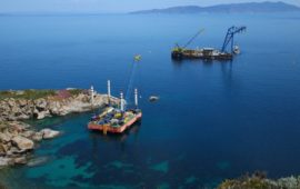 I mezzi della Micoperi hanno ripulito i fondali a Giglio Porto