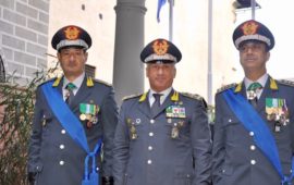 da sin. i generali Sebastiano Galdino, Giorgio Toschi ed Edoardo Valente