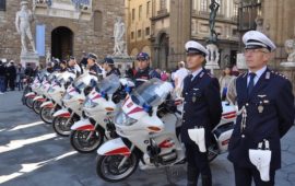 Motociclisti della Polizia Municipale di Firenze alla festa 2018