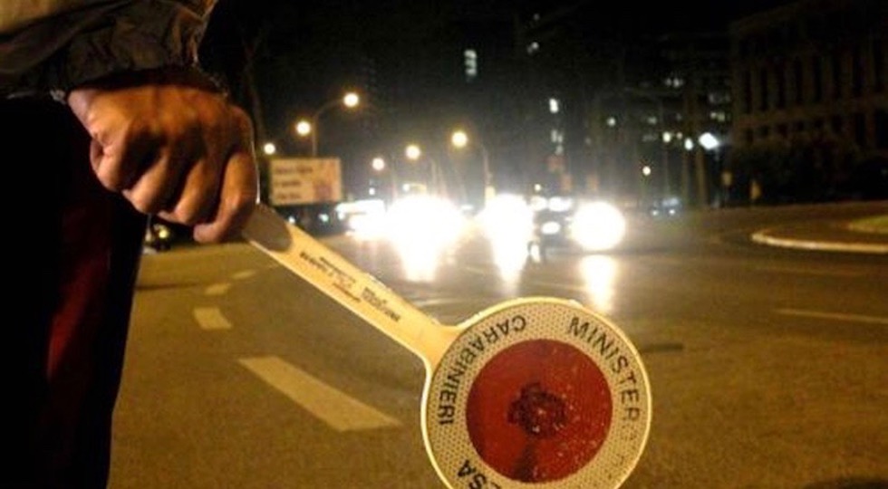 Un posto di blocco dei Carabinieri