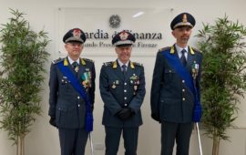 da sin i generali Benedetto Lipari e Bruno Bartoloni. A destra il colonnello Carlo Levanti