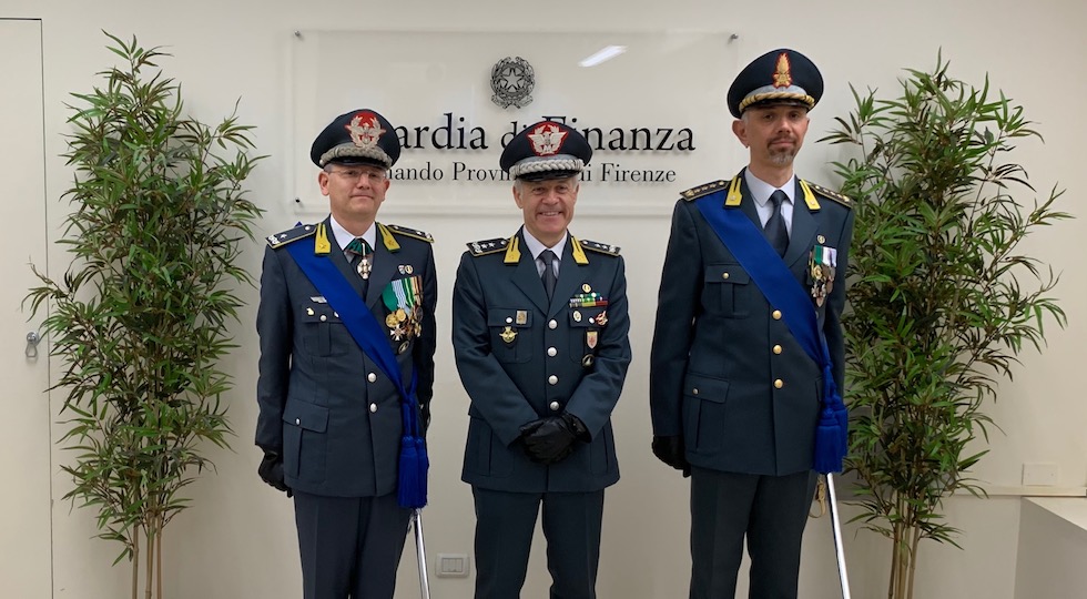 da sin i generali Benedetto Lipari e Bruno Bartoloni. A destra il colonnello Carlo Levanti