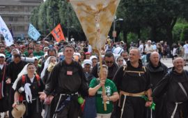 L'arrivo della Marcia Francescana 2019 ad Assisi