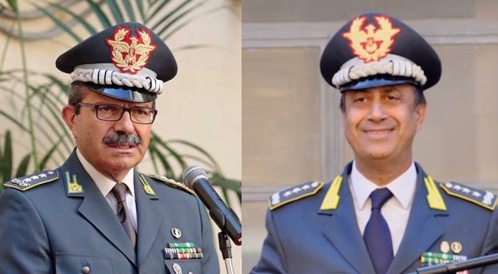 da sinistra i generali Giuseppe Vicanolo e Edoardo Valente