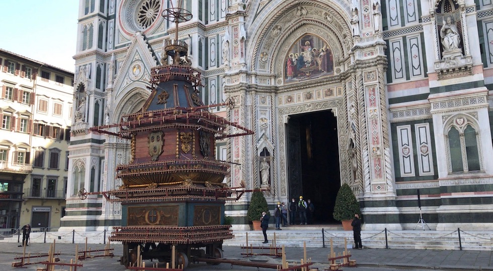 Piazza del Duomo deserta per lo Scoppio del carro 2021
