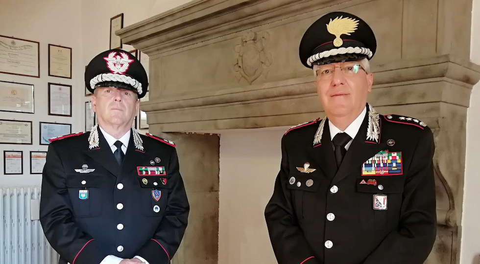 da sin. il generale Fabio Bonucchi e il Colonnello Angelo De Luca