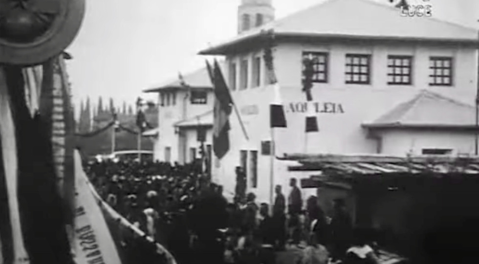 La partenza da Aquileia del treno del Milite ignoto nel 1921