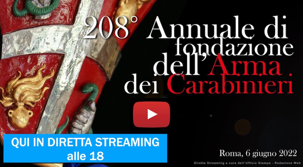 La festa dei Carabinieri 2022 in diretta streaming