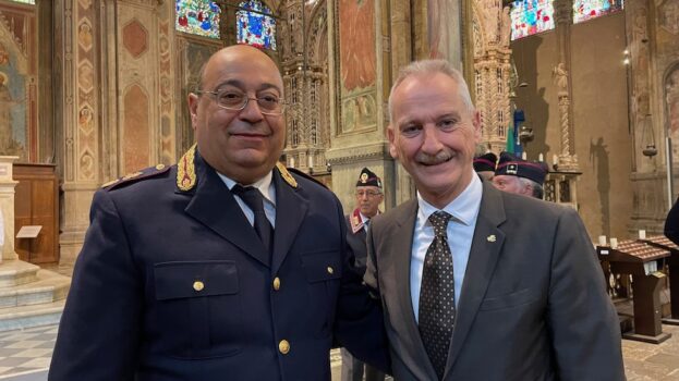 Il questore Maurizio Auriemma (a destra) con il Primo Dirigente Roberto Sbenaglia