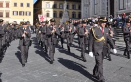 Alla commemorazione del 4 novembre a Firenze ha partecipato la Banda del Corpo Nazionale dei Vigili del Fuoco