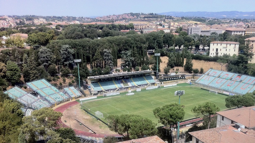 Lo stadio Artemio Franchi a Siena