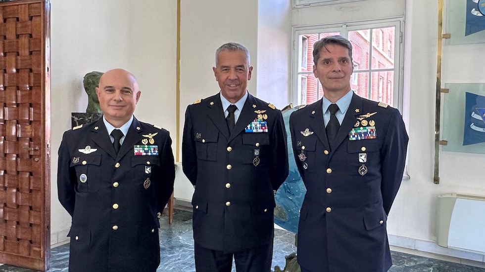 da sin. i generali Giovanni Adamo, Silvano Frigerio e Urbano Floreani