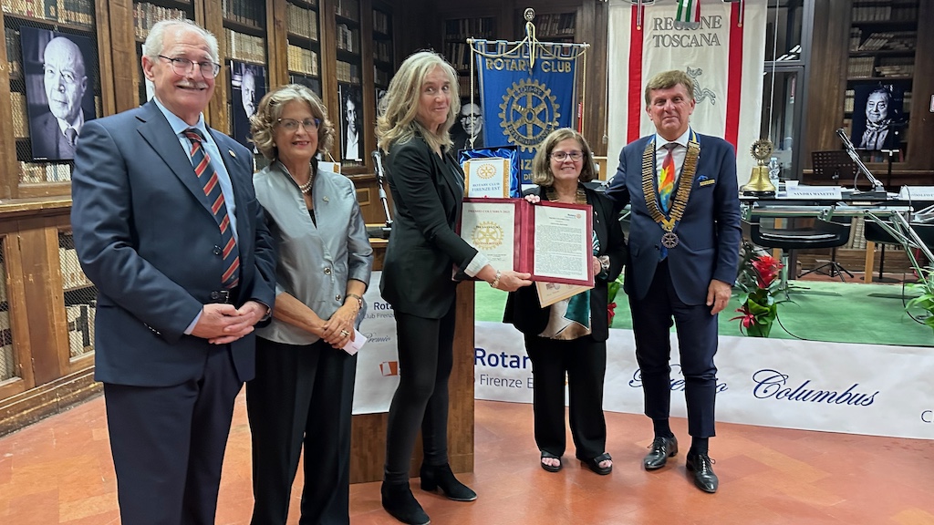 da sin. Rodolfo Cigliana, Cristina Acidini, Giovanna Botteri, Sandra Manetti, Fernando Damiani