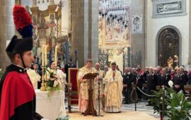 La funzione religiosa per la Virgo Fidelis 2023 in Santa Maria Novella a Firenze