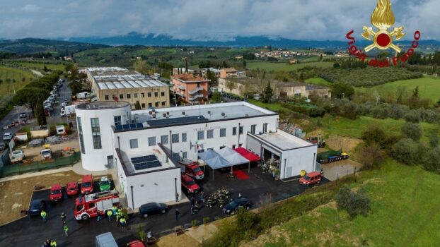 La sede del nuovo distaccamenti dei VVF a San Casciano Val di Pesa