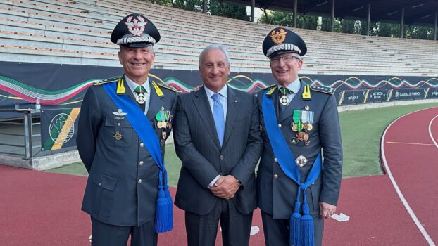 Da sin. i generali Giuseppe Magliocco, Giorgio Toschi, Fabrizio Cuneo