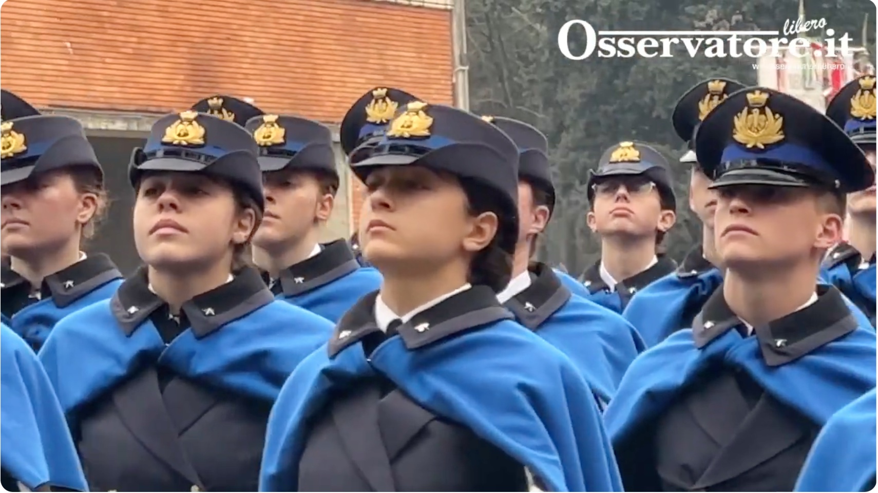Allievi del neo Corso Zenit della Scuola Douhet durante la cerimonia del giuramento