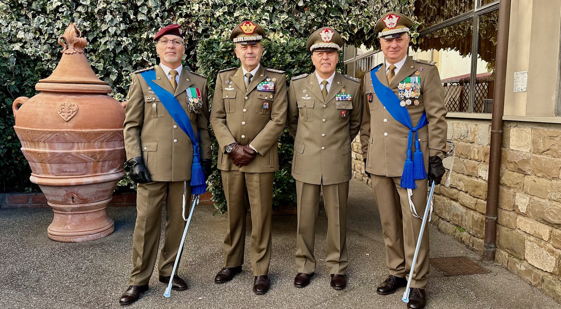 da sin. i generali Paolo Logli, Stefano Rega, Fabrizio Sellani, Luigi Vassetti