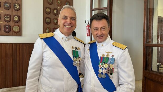 Da sin. il contrammiraglio Alberto Tarabotto e l'ammiraglio di divisione Lorenzano Di Renzo